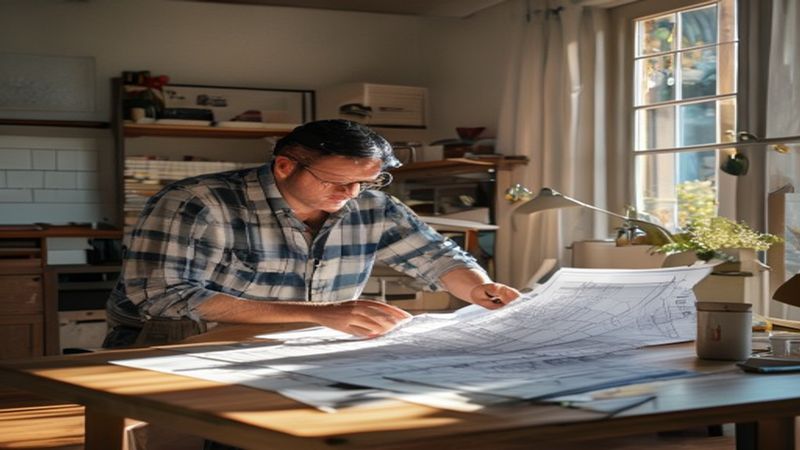AI-impressie van bouwbegeleiding door een architect