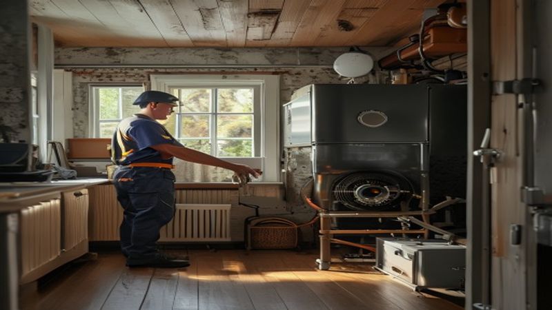 AI-impressie van cv-pomp vervangen door een cv monteur