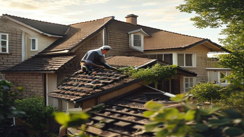 AI-impressie van zinken goot solderen door een dakgoot specialist