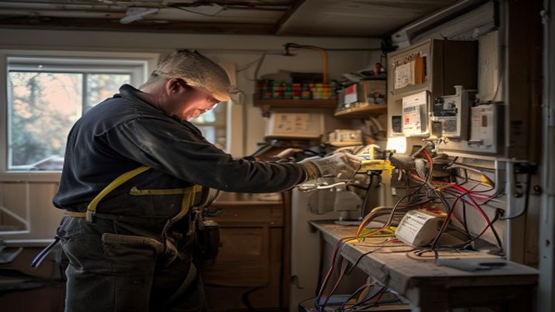 AI-impressie van extra lichtpunt maken door een elektricien