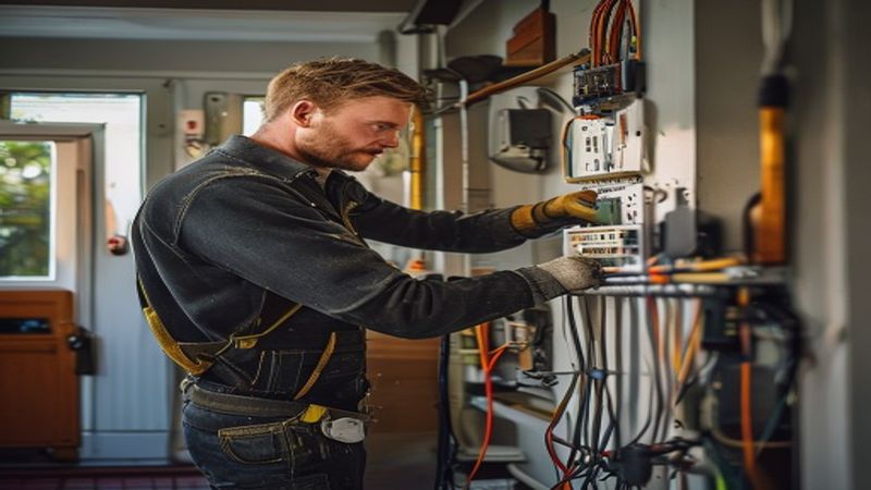 AI-impressie van groepenkast check door een elektricien