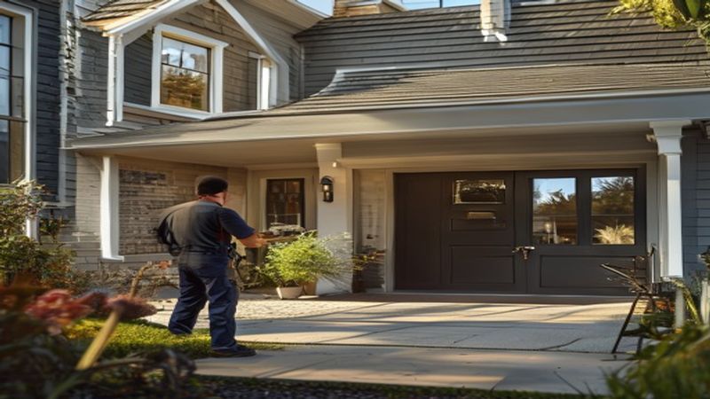 AI-impressie van garagedeur repareren door een garagedeur monteur