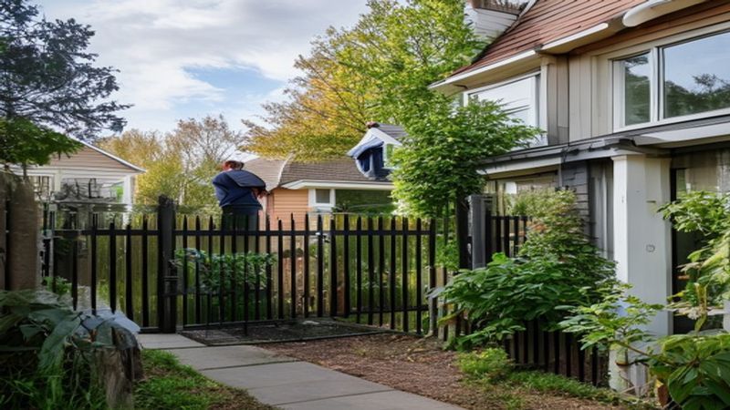 AI-impressie van poort monteren door een hekwerk & poorten