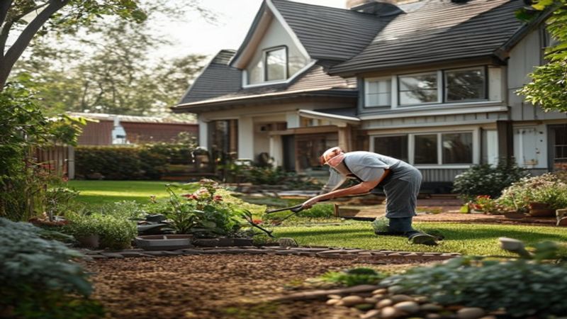 AI-impressie van gras leggen door een hovenier