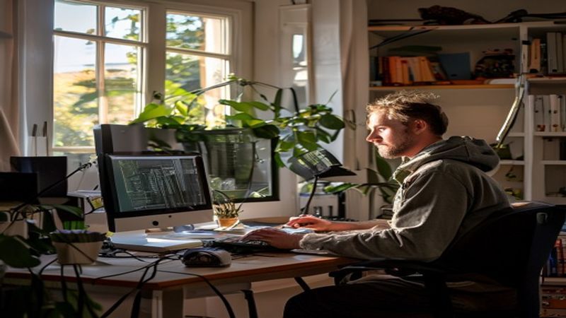 AI-impressie van netwerk beveiligen door een ict specialist