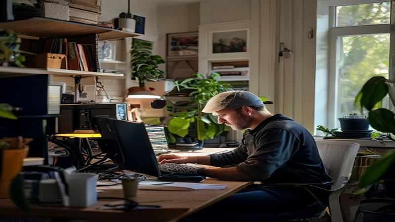 AI-impressie van virus verwijderen door een ict specialist