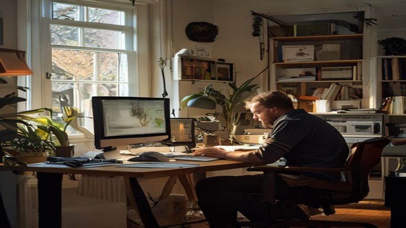 AI-impressie van wachtwoordbeheer instellen door een ict specialist