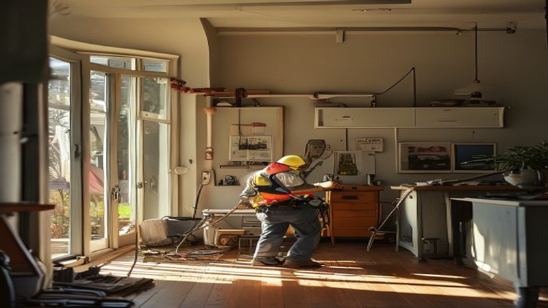 AI-impressie van cv-installatie aanleggen door een installatiebedrijf