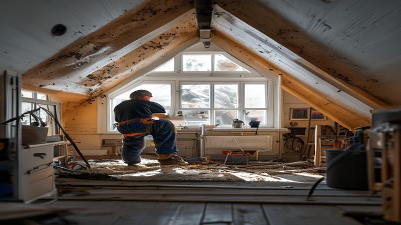 AI-impressie van leidingisolatie aanbrengen door een isolatiebedrijf