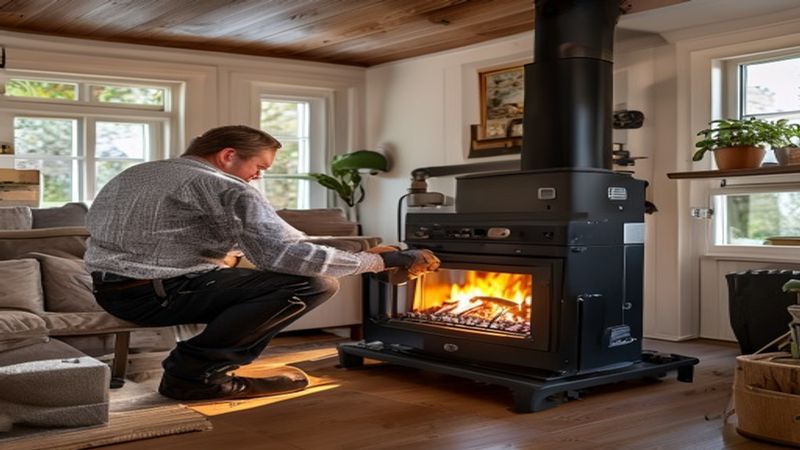 AI-impressie van pelletkachel door een kachel installateur