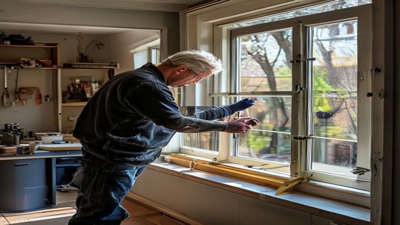 AI-impressie van aluminium kozijnen plaatsen door een kozijnspecialist