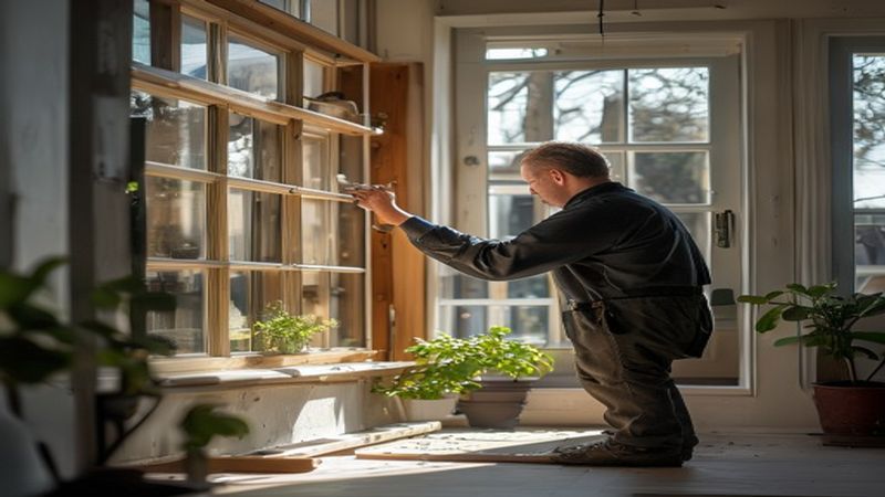 AI-impressie van tocht oplossen door een kozijnspecialist