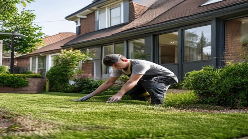 AI-impressie van gazon bemesten door een kunstgras & gazon