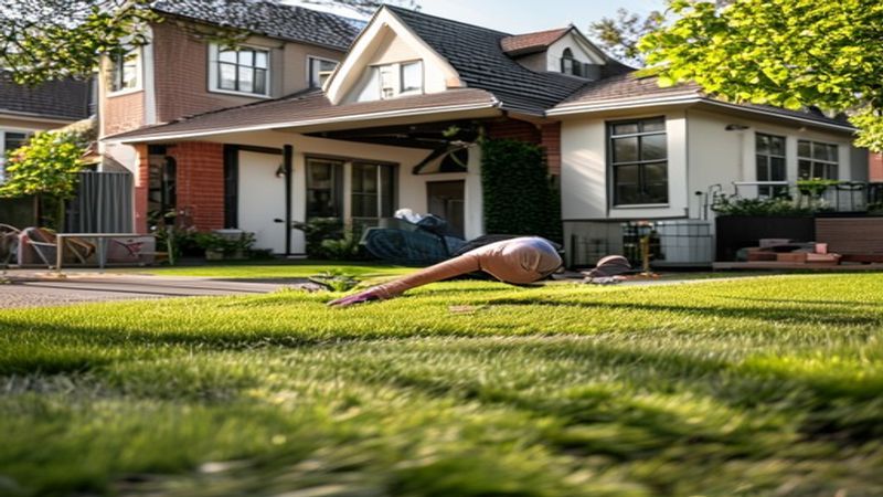 AI-impressie van graszoden leggen door een kunstgras & gazon