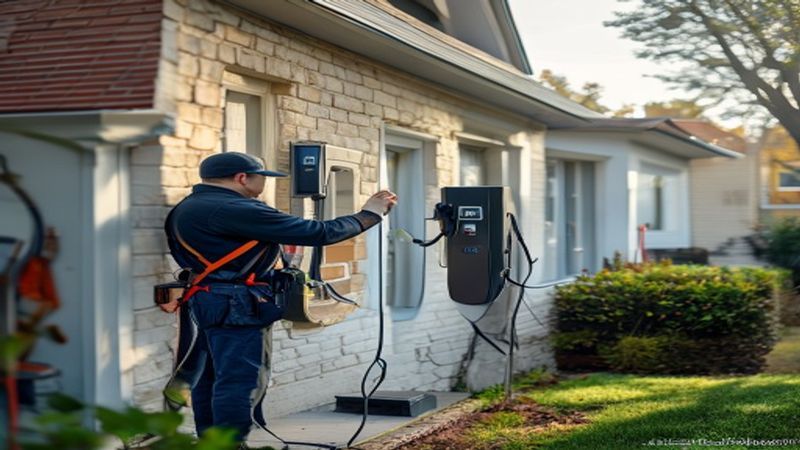 AI-impressie van laadpas instellen door een laadpaal installateur