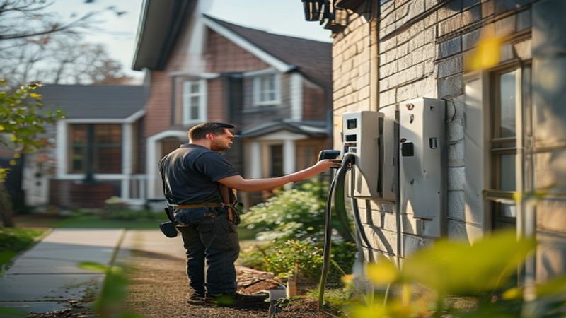 AI-impressie van tweede laadpunt aansluiten door een laadpaal installateur