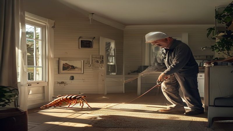 AI-impressie van houtworm door een ongediertebestrijder