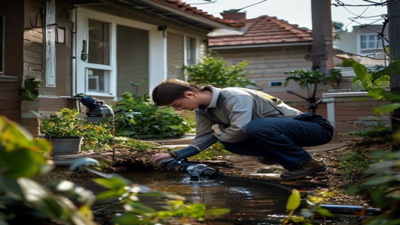 AI-impressie van riool inspecteren met camera door een rioolspecialist