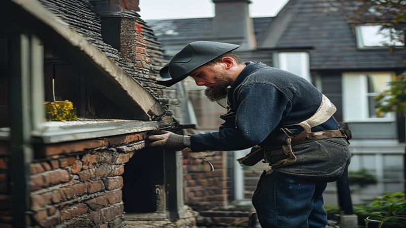 AI-impressie van inspectie door een schoorsteenveger