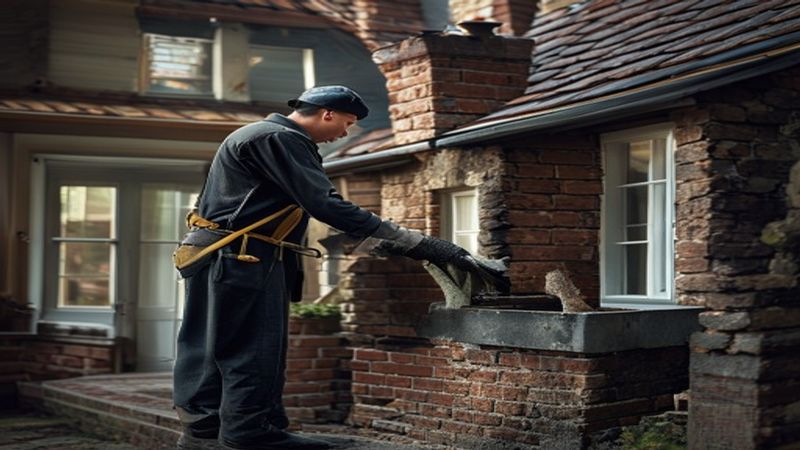 AI-impressie van rookkanaal renoveren door een schoorsteenveger