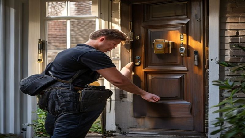 AI-impressie van cilinder plaatsen door een slotenmaker