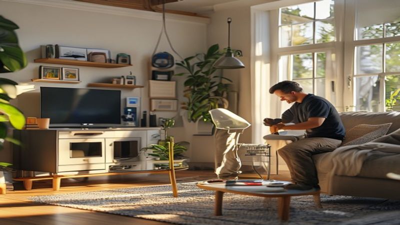 AI-impressie van rookmelders koppelen door een smart home specialist