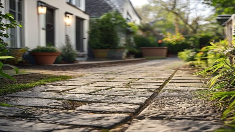 AI-impressie van verzakking herstellen door een stratenmaker