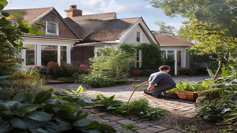 AI-impressie van beplantingsplan door een tuinontwerp