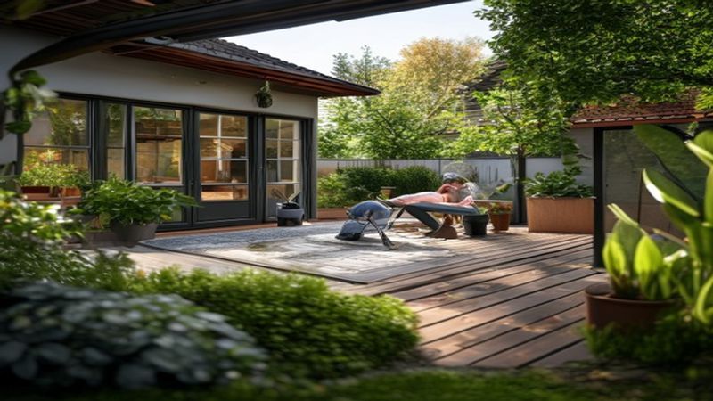 AI-impressie van schaduwplan maken door een tuinontwerp
