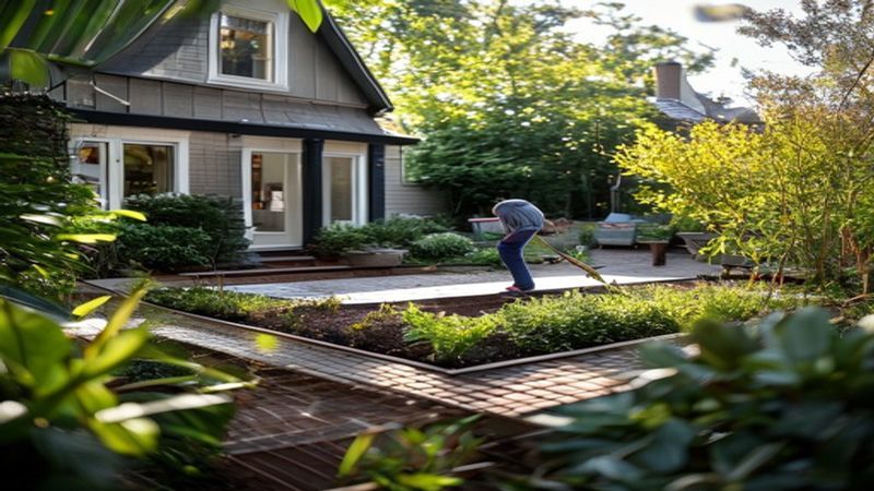 AI-impressie van verlichtingsplan tuin door een tuinontwerp