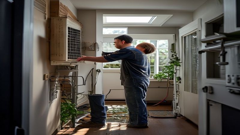 AI-impressie van balansventilatie plaatsen door een ventilatie specialist
