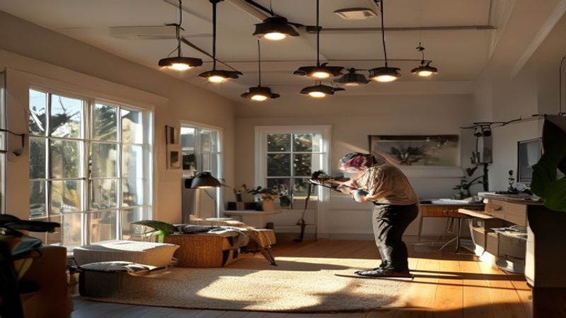 AI-impressie van spots infrezen door een verlichtingsspecialist