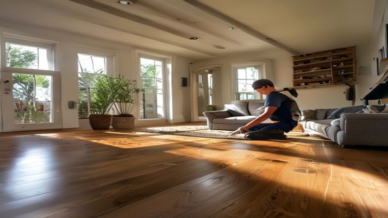AI-impressie van vloer schuren door een vloerspecialist