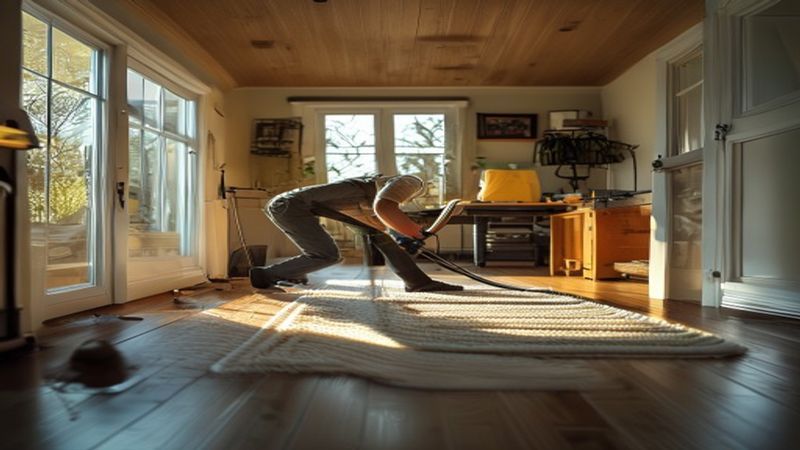 AI-impressie van elektrische vloerverwarming door een vloerverwarming