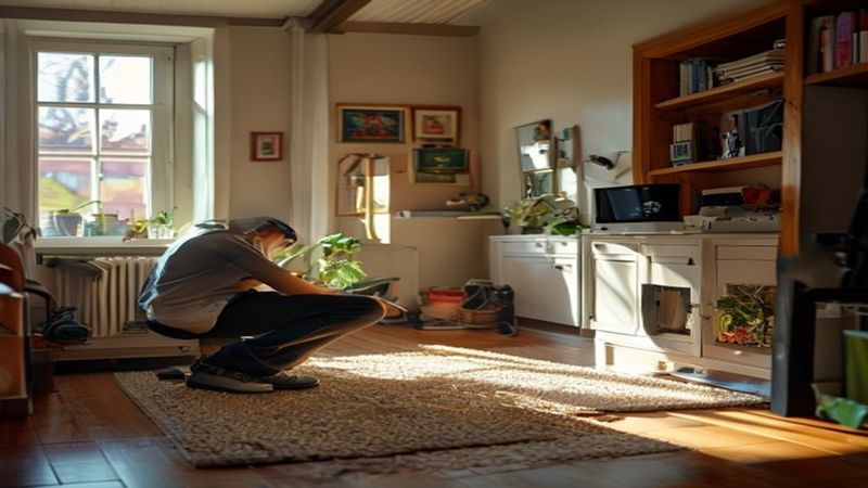 AI-impressie van vloerverwarming infrezen door een vloerverwarming