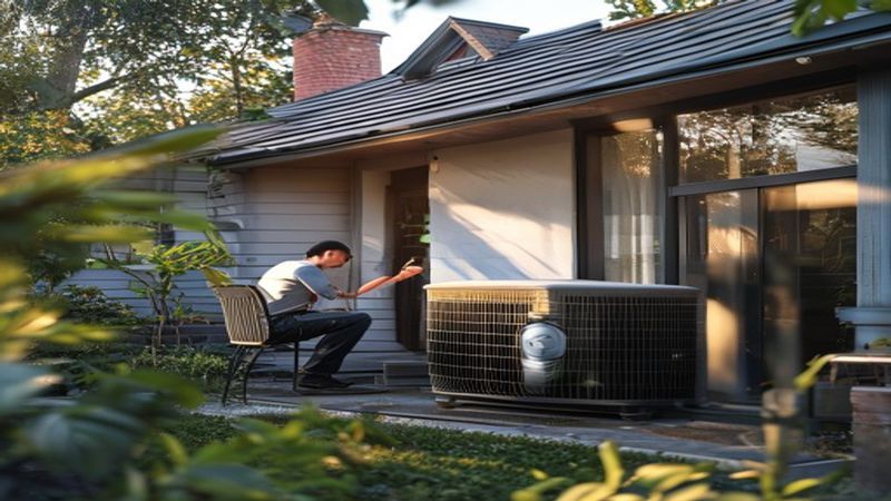 AI-impressie van hybride warmtepomp door een warmtepomp specialist