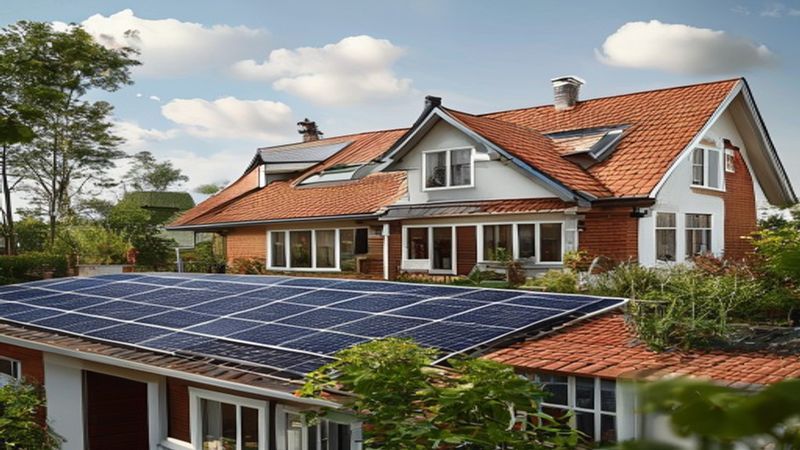 AI-impressie van thuisbatterij door een zonnepanelen installateur